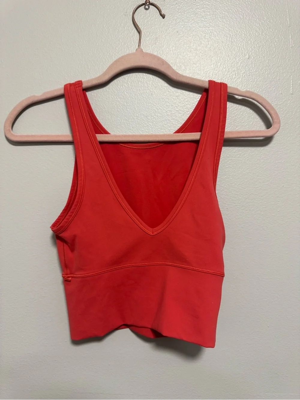 Lululemon Power Pivot Red Pink Tank Top